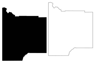 Latah County, Idaho (ABD eyaleti, ABD, ABD, ABD) harita vektör çizimi, karalama çizimi Latah haritası