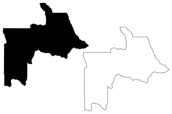Lewis County Idaho County United States America Usa Mapa Vector — Vector de stock