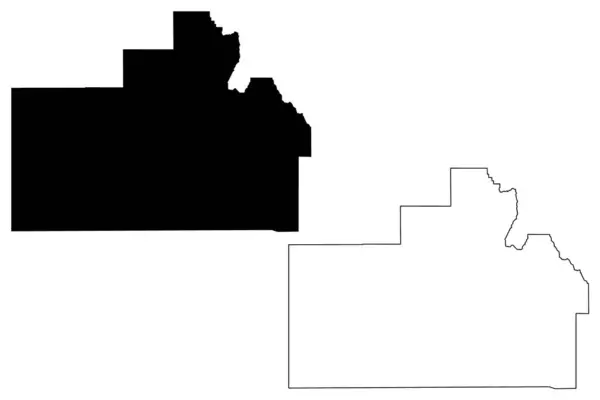 Oneida County Idaho County United States America Usa Map Vector — Stock Vector