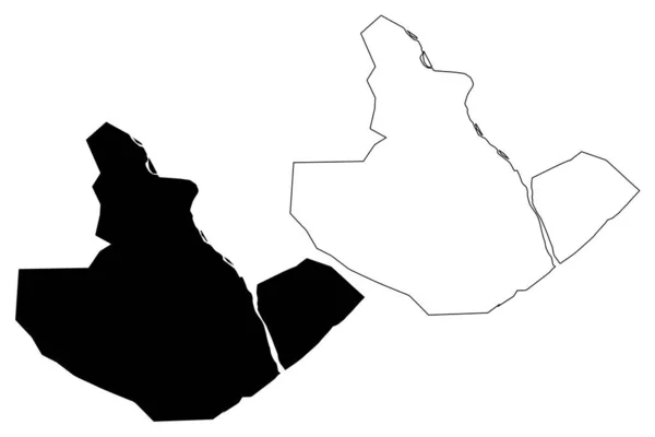 Moradabad City República Índia Uttar Pradesh State Mapa Ilustração Vetorial —  Vetores de Stock