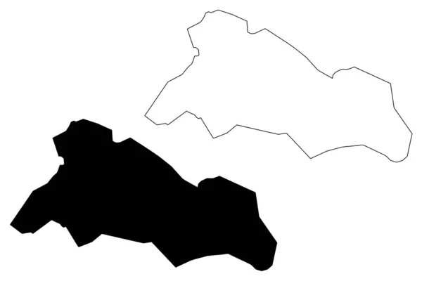 Cidade Tabriz República Islâmica Irã Pérsia Província Azerbaijão Oriental Mapa —  Vetores de Stock