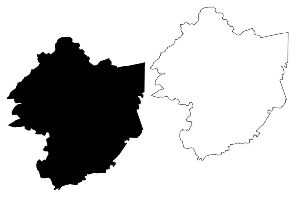 安曼市 约旦哈希姆王国 地图矢量图解 速写草图安曼市地图 — 图库矢量图片