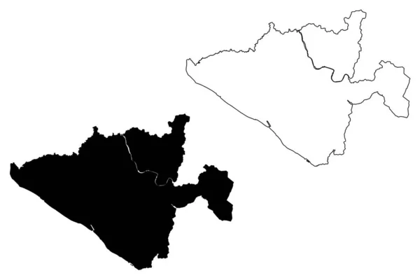 Goyang City Jižní Korea Korejská Republika Rok Provincie Gyeonggi Mapa — Stockový vektor