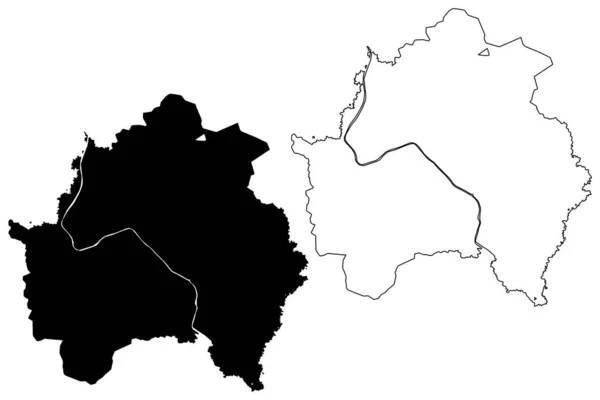 Anyang Miasto Korea Południowa Republika Korei Rok Prowincja Gyeonggi Mapa — Wektor stockowy