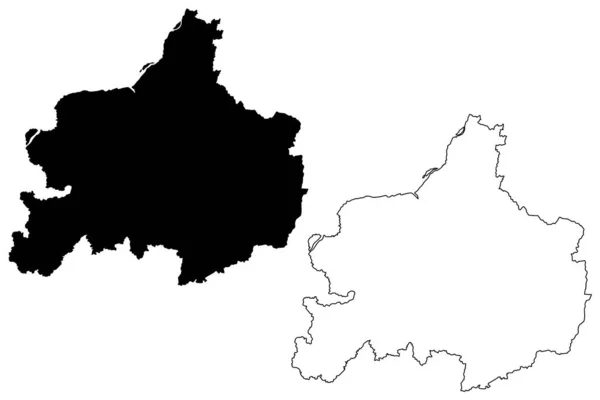 Cheongju City Südkorea Republik Korea Rok Provinz Nord Chungcheong Kartenvektorillustration — Stockvektor