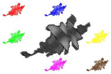 Sivas Şehri (Türkiye Cumhuriyeti) harita vektör illüstrasyonu, taslak şehir Sivas haritası