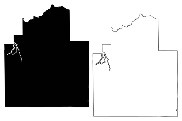 クリスチャン郡 イリノイ州 アメリカ アメリカ アメリカ アメリカ 地図ベクトル図 スクリブルスケッチクリスチャンマップ — ストックベクタ