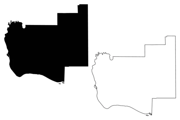 Jersey County Illinois Usa Usa Usa Karta Vektor Illustration Klottrad — Stock vektor