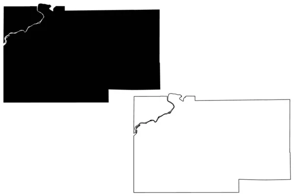 Lee County Illinois Amerika Birleşik Devletleri Abd Abd Harita Vektör — Stok Vektör