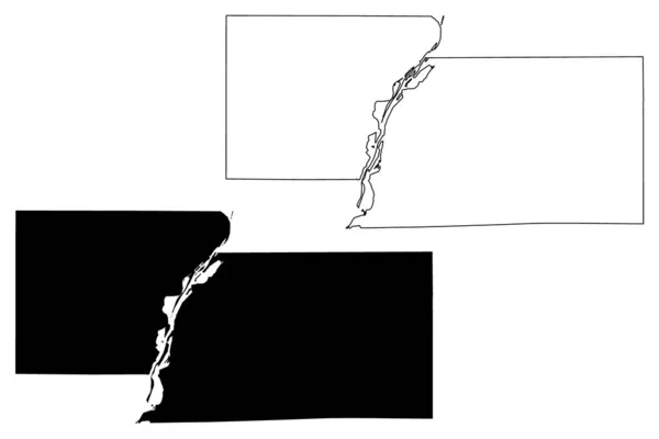 Marshall County Illinois County Сша Сша Сша Сша Map Vector — стоковый вектор