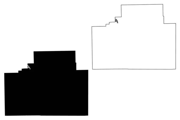 Condado Mclean Illinois County United States America Usa Mapa Vector — Vector de stock