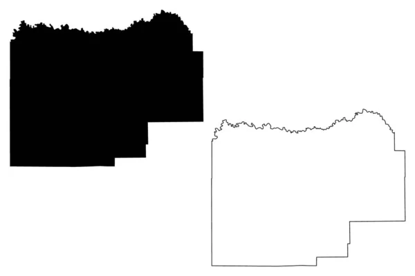 メナード郡 イリノイ州 アメリカ アメリカ アメリカ 地図ベクトル図 スクリブルスケッチメナード地図 — ストックベクタ