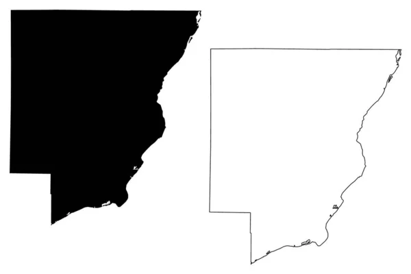 Peoria County Illinois Abd Eyaleti Abd Abd Abd Harita Vektör — Stok Vektör