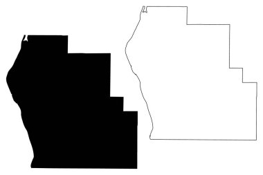 Scott County, Illinois (Amerika Birleşik Devletleri, ABD, ABD) harita vektör çizimi, çizim Scott harita