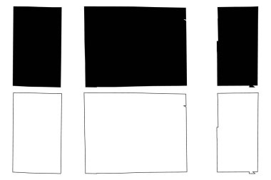 Vermilion, Warren ve Stephenson County, Illinois (ABD, ABD, ABD, ABD) harita vektör çizimi, çizim Vermilion, Warren ve Stephenson haritası