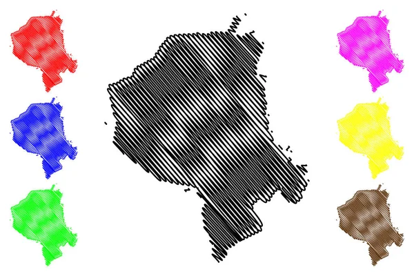 Yekaterinburg City Federação Russa Rússia Oblast Sverdlovsk Mapa Ilustração Vetorial —  Vetores de Stock