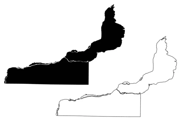 Rock Island County Illinois Amerika Birleşik Devletleri Abd Abd Harita — Stok Vektör