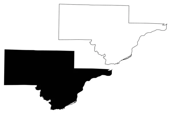 Schuyler County Illinois County Spojené Státy Americké Usa Usa Map — Stockový vektor