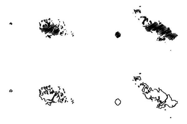 中部州 ソロモン諸島 ソロモン諸島 地図ベクトル図 スケッチブック Nggela Russell Savo島地図 — ストックベクタ