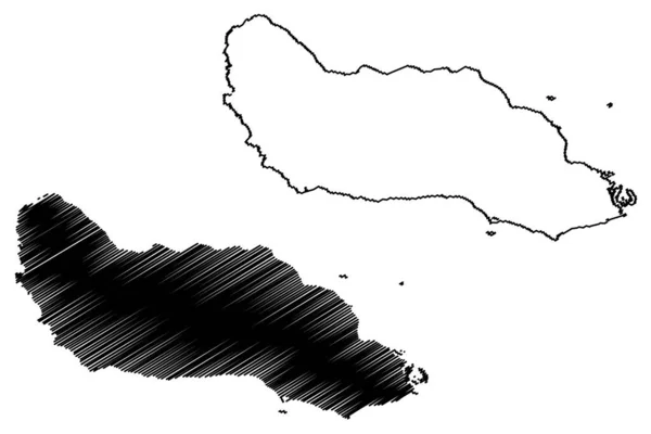 Provincie Guadalcanalu Provincie Šalamounovy Ostrovy Šalamounovy Ostrovy Ostrov Mapa Vektorová — Stockový vektor