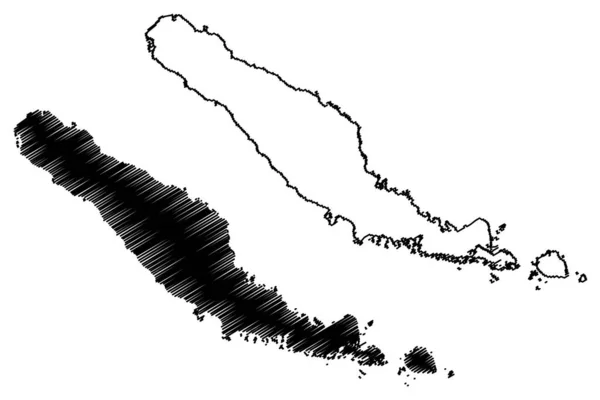 Província Choiseul Províncias Das Ilhas Salomão Ilhas Salomão Ilha Mapa —  Vetores de Stock