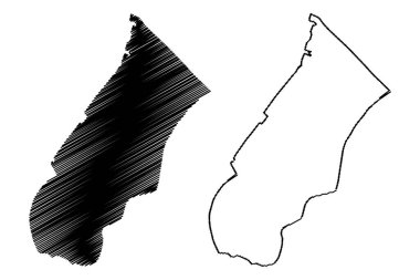 Sao Lourenco cemaati (Çin Halk Cumhuriyeti 'nin Macao Özel Yönetim Bölgesi) harita vektör çizimi, çizim Sao Lourenco haritası