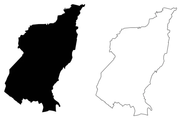 Quezon City Republika Filipin Metro Manila Narodowy Region Stołeczny Mapa — Wektor stockowy