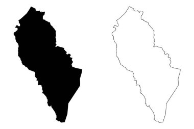 Las Pinas Şehri (Filipinler Cumhuriyeti, Metro Manila, Ulusal Başkent Bölgesi) harita vektör çizimi, Las Pinas harita şehir karalama