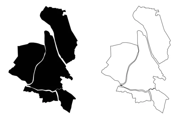 Ciudad Pasig República Filipinas Metro Manila Región Capital Nacional Mapa — Vector de stock