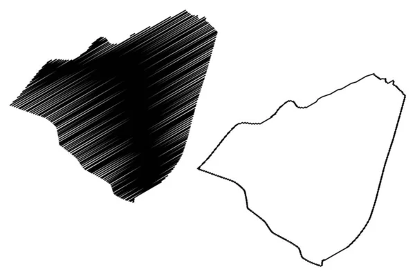 ペトニツァ自治体 モンテネグロ モンテネグロの自治体 地図ベクトル図 スケッチブック ペトニツァ地図 — ストックベクタ