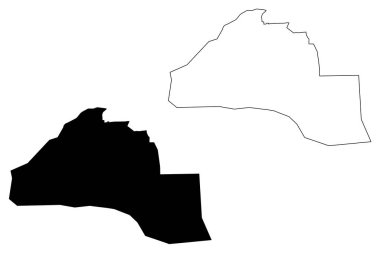 Al-Hofuf Şehri (Suudi Arabistan Krallığı, Ash-Sharqiyyah veya Doğu Eyaleti) harita vektör çizimi, çizim şehri Hofuf veya Hufuf haritası