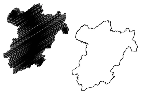 Capellen Cantón Gran Ducado Luxemburgo Divisiones Administrativas Mapa Vector Ilustración — Archivo Imágenes Vectoriales