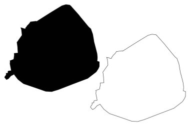 Halep Şehri (Suriye Arap Cumhuriyeti, Suriye, Halep Valiliği) harita vektör ilüstrasyonu, Halab harita şehri taslağı