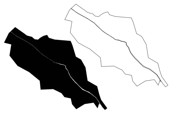Město Dasoguz Turkmenistánská Republika Turkmenie Turkmenistánsko Provincie Dasoguz Mapa Vektorová — Stockový vektor