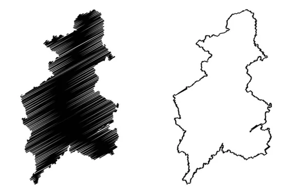 Shenyang Miasto Chińska Republika Ludowa Prowincja Liaoning Mapa Wektor Ilustracja — Wektor stockowy