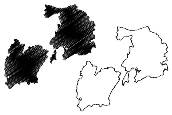 无锡市 中华人民共和国 江苏省 地图矢量图解 速写无锡市或无锡市地图 — 图库矢量图片