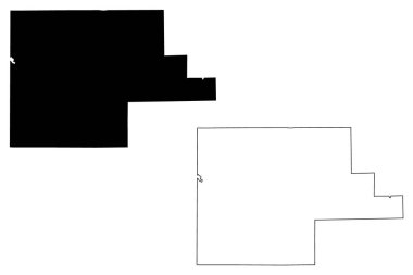 Fulton County, Indiana (ABD eyaleti, ABD, ABD) harita vektör çizimi, çizim Fulton haritası
