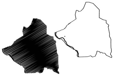 Raipur Şehri (Hindistan Cumhuriyeti, Chhattisgarh Eyaleti) harita vektör çizimi, çizim şehri Raipur haritası