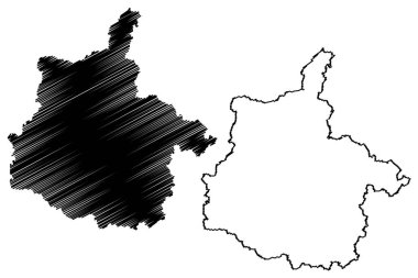 Ardennes Departmanı (Fransa, Fransa Cumhuriyeti, Büyük Doğu Bölgesi) harita vektör çizimi, çizim çizimi Ardennes haritası