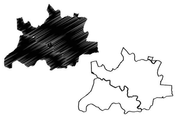 Pimpri Chinchwad City Republic India Maharashtra State Map Vector Illustration — Vector de stock