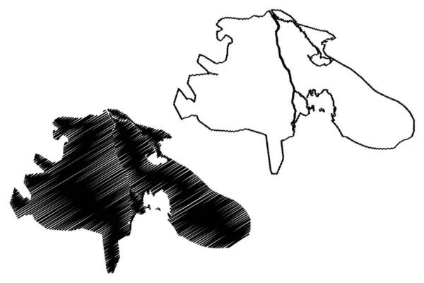 ラジャコット市 インド共和国 グジャラート州 地図ベクトル図 スケッチブック ラジャコット市地図 — ストックベクタ