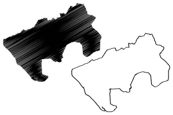 Vasai Virar City República Índia Estado Maharashtra Mapa Ilustração Vetorial — Vetor de Stock