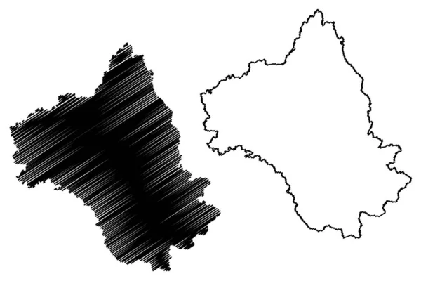 Departamento Aveyron França República Francesa Occitânia Região Occitania Mapa Ilustração — Vetor de Stock