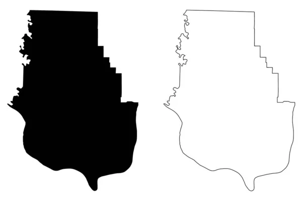 Condado Harrison Indiana County United States America Usa Mapa Vector — Archivo Imágenes Vectoriales