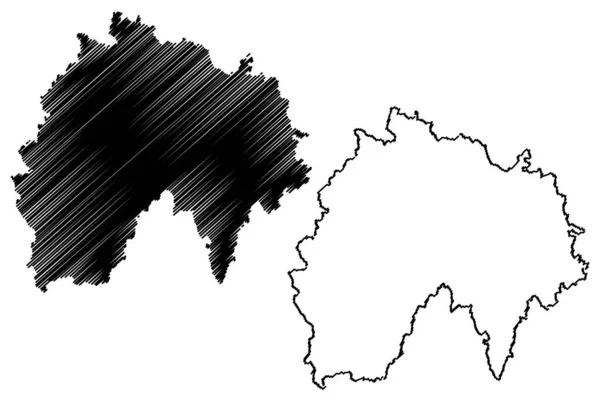Département Cantal France République Française Région Auvergne Rhône Alpes Ara — Image vectorielle