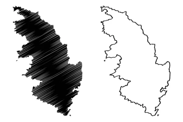 Departamento Corse Sud Francia República Francesa Córcega Región Corse Isla — Archivo Imágenes Vectoriales