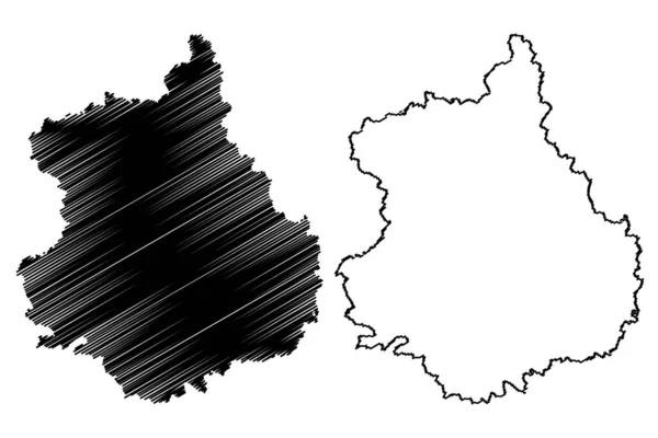 Eure Loir省 法兰西共和国 Centre Val Loire地区 — 图库矢量图片