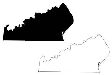 Ohio County, Indiana (Amerika Birleşik Devletleri, ABD, ABD) harita vektör çizimi, Ohio haritası çizimi