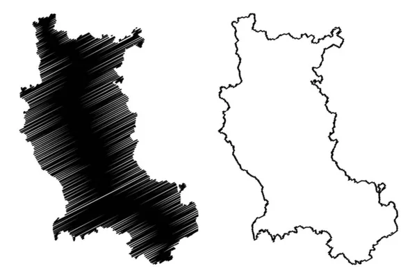 Loire Department Frankrike Frankrike Auvergne Rhone Alpes Region Ara Karta — Stock vektor