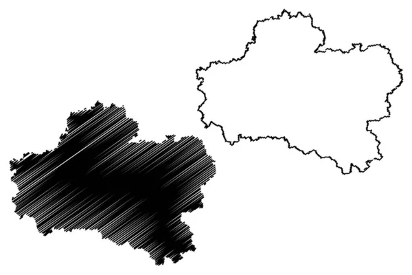 Loiret Department France French Republic Centre Val Loire Region Map — Stock Vector